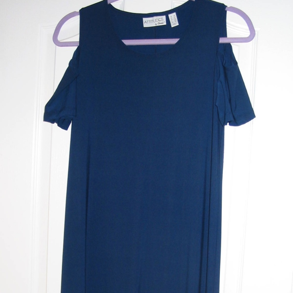 Cold Shoulder Navy Maxi Dress  SP  NWOT